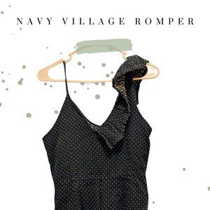 Navy Village Romper